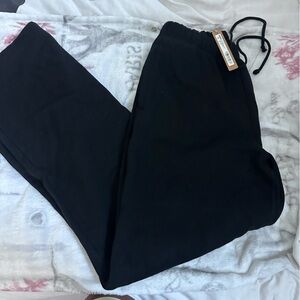 SKIMS Black COTTON FLEECE  Pants